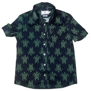 Southern Tide  casual button down Shirt boys  8-10 Sea Turtle beach Print
